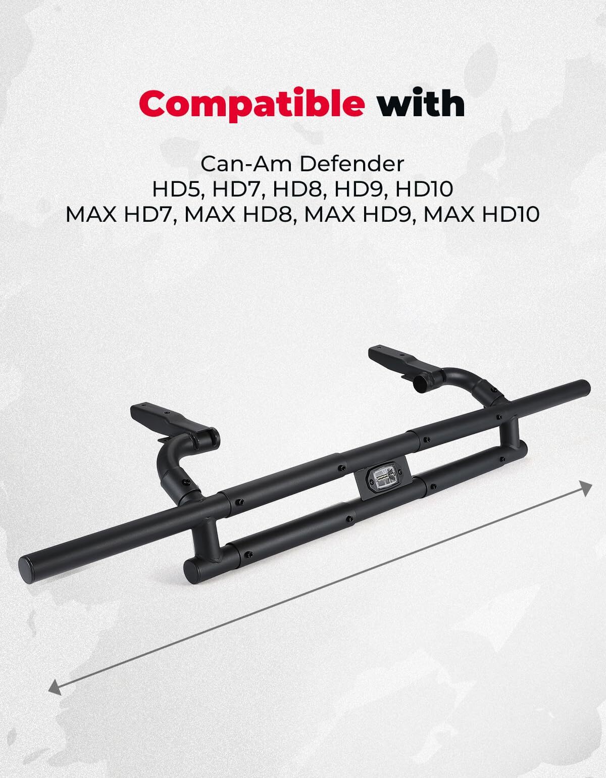 Kemimoto Can Am Defender Rear Bumper With Light
