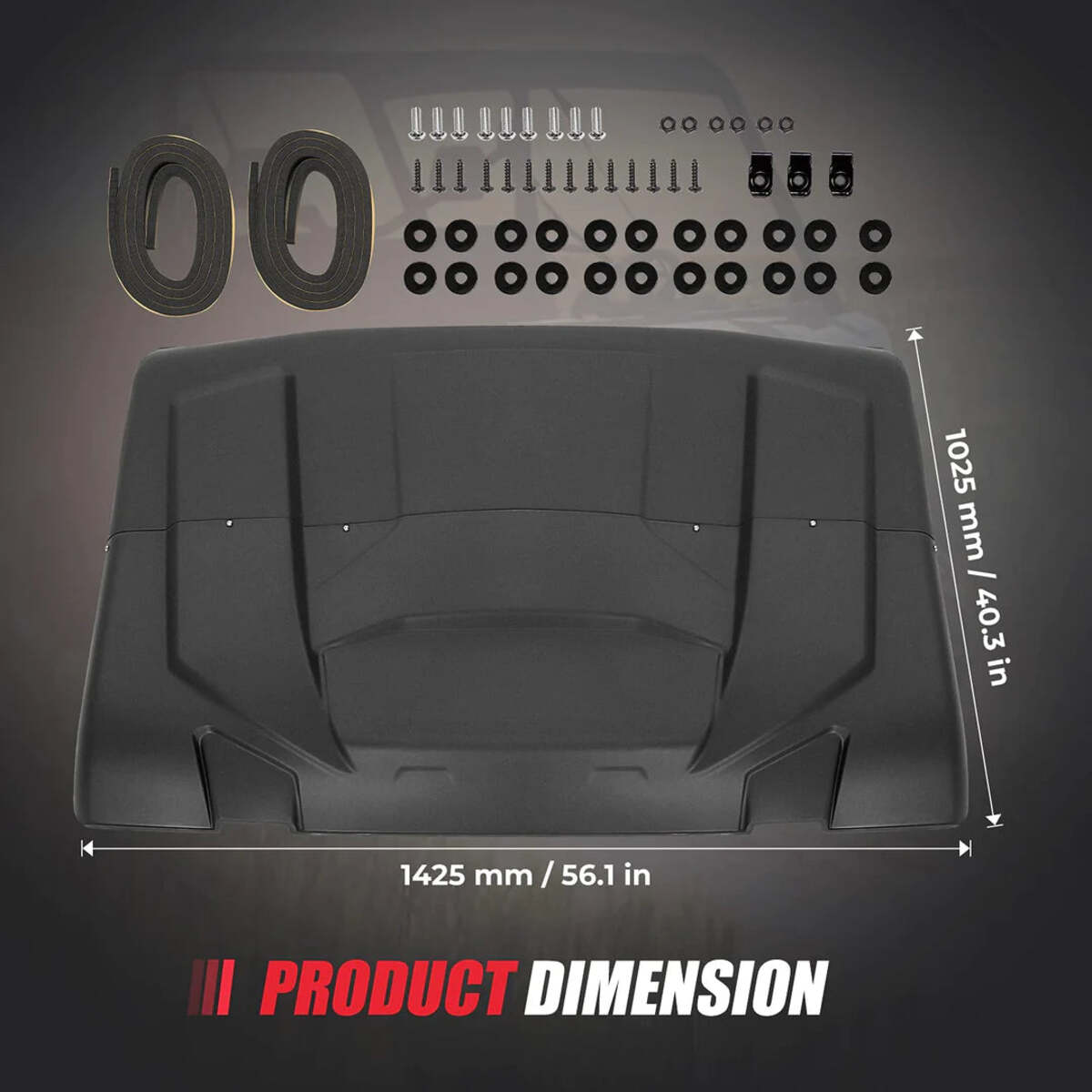 Kemimoto Can-Am Defender Rear Windshield & Hard Roof Top Plastic