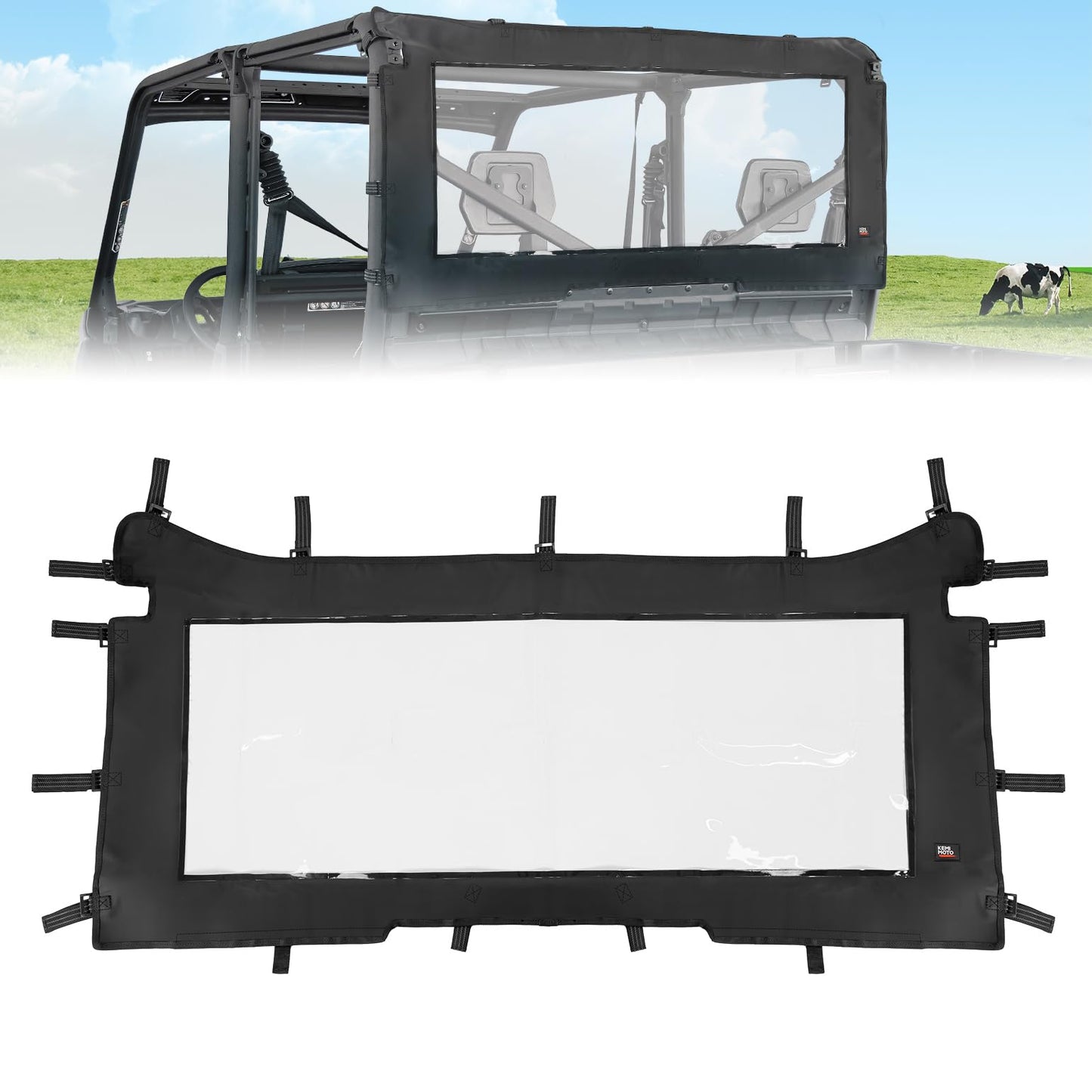 Kemimoto Can-Am Defender Soft Rear Windshield