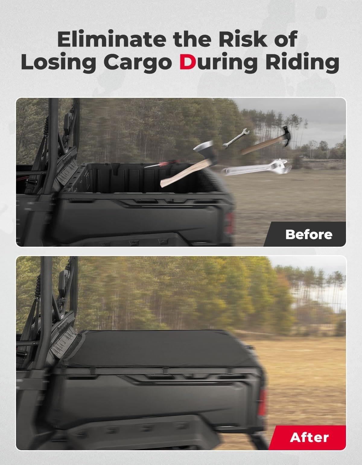 Kemimoto Can-Am Defender/Ranger Stretchable Cargo Bed Net