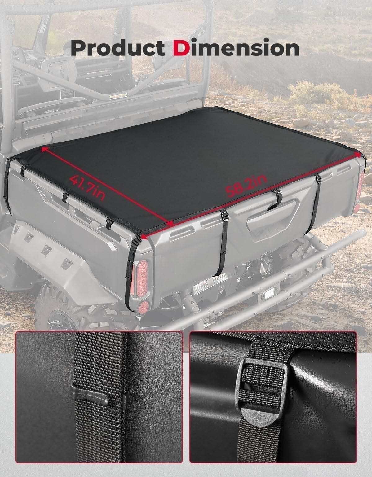Kemimoto Can-Am Defender/Ranger Stretchable Cargo Bed Net