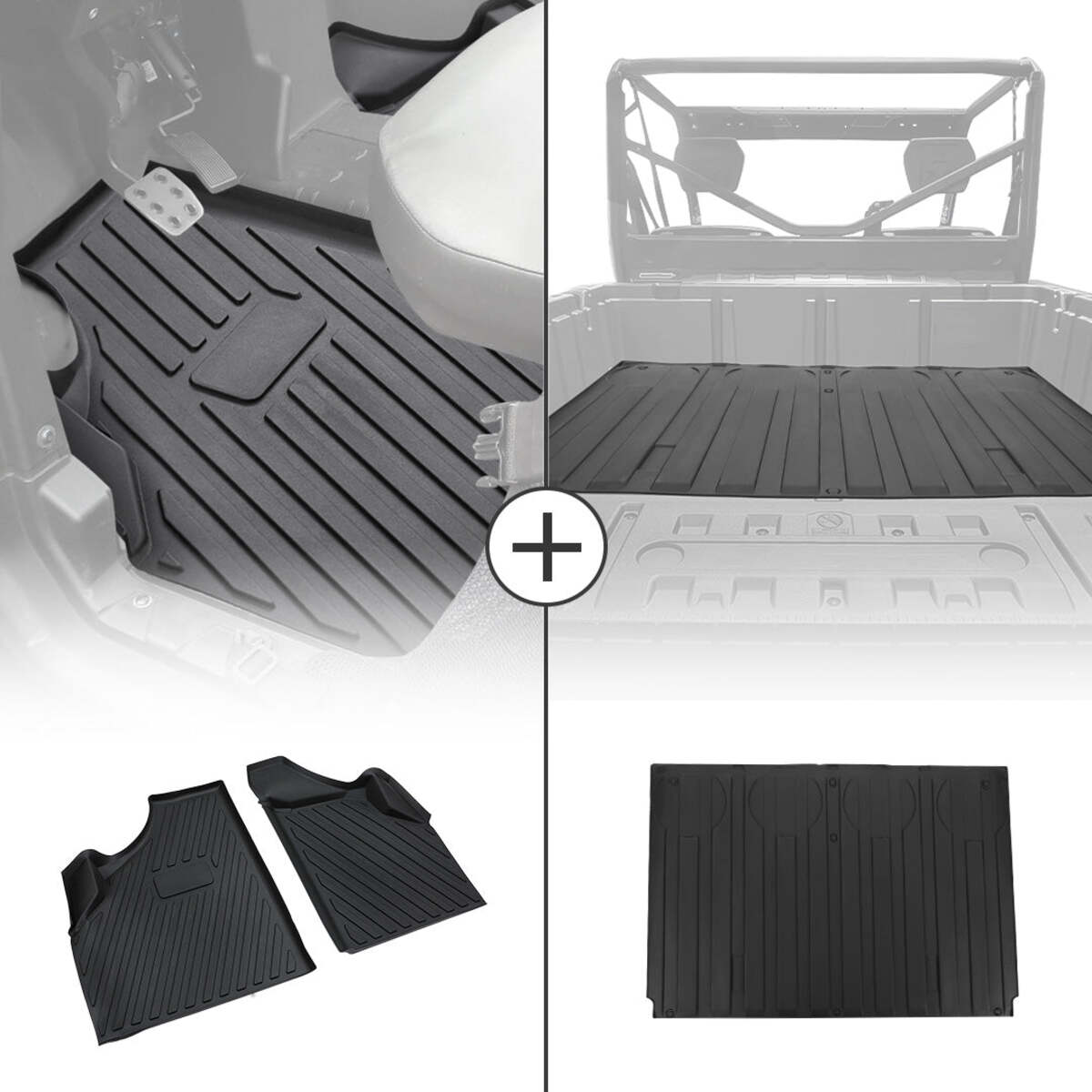 Kemimoto Can-Am Defender TPE Floor Mats & Bed Liner