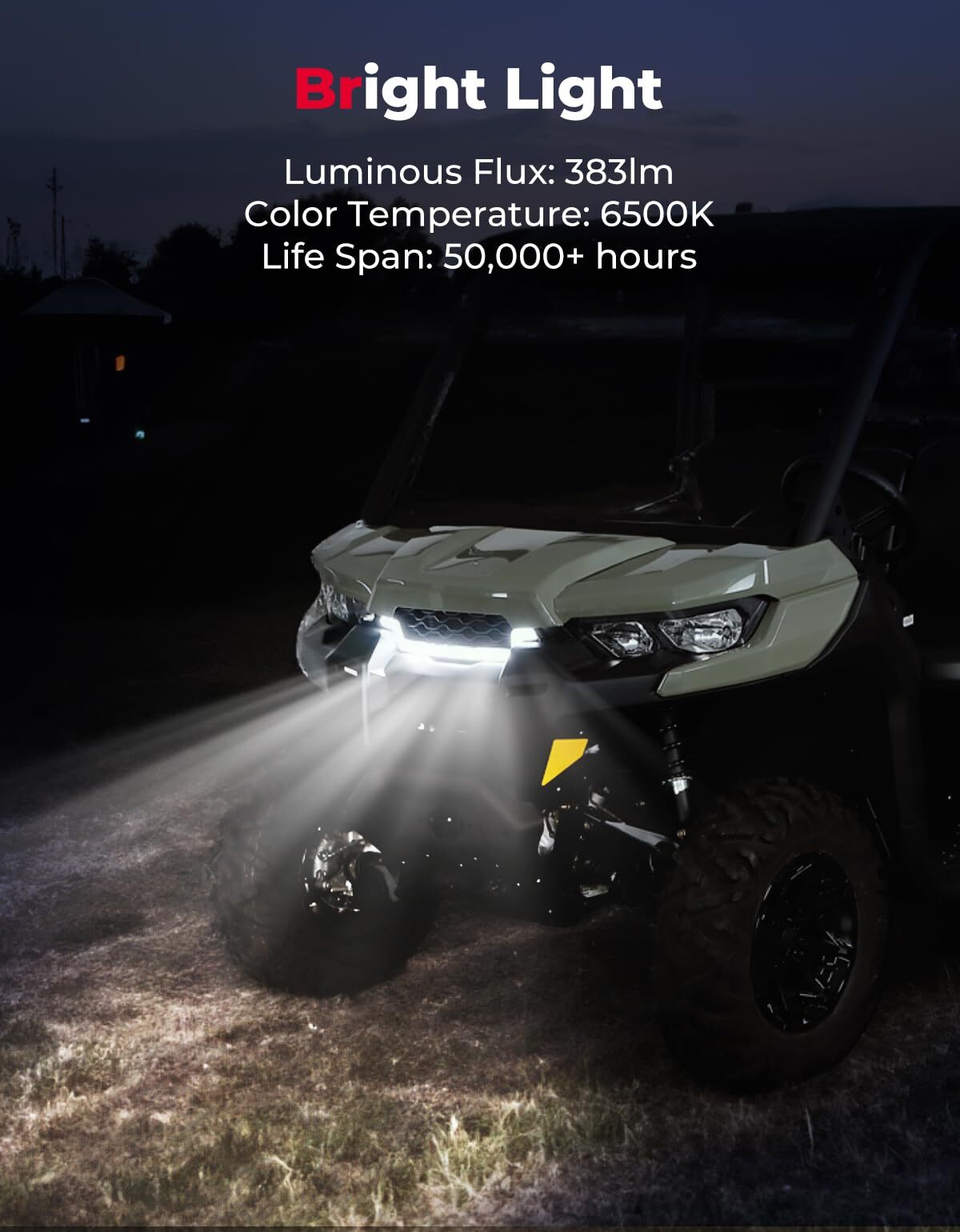 Kemimoto Can-Am Defender UTV Grille Light