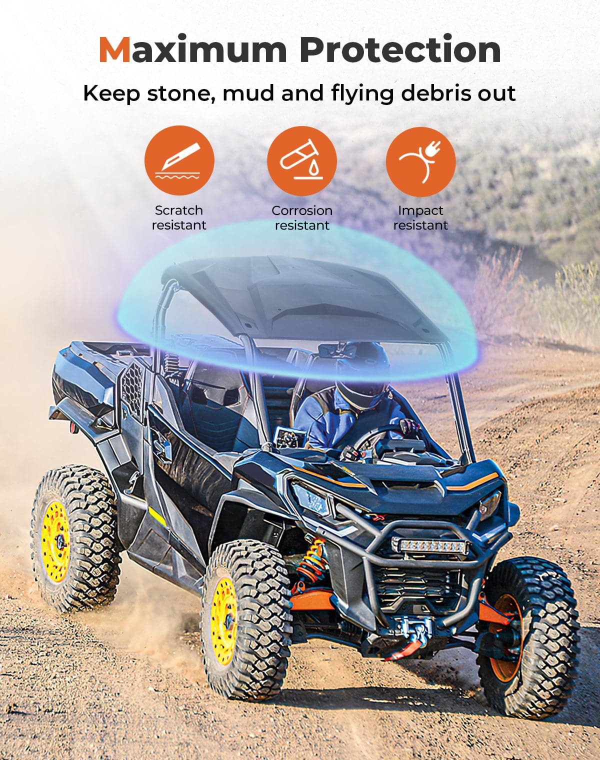 Kemimoto Can-Am Maverick Sport/Trail Upgrade Hard Roof