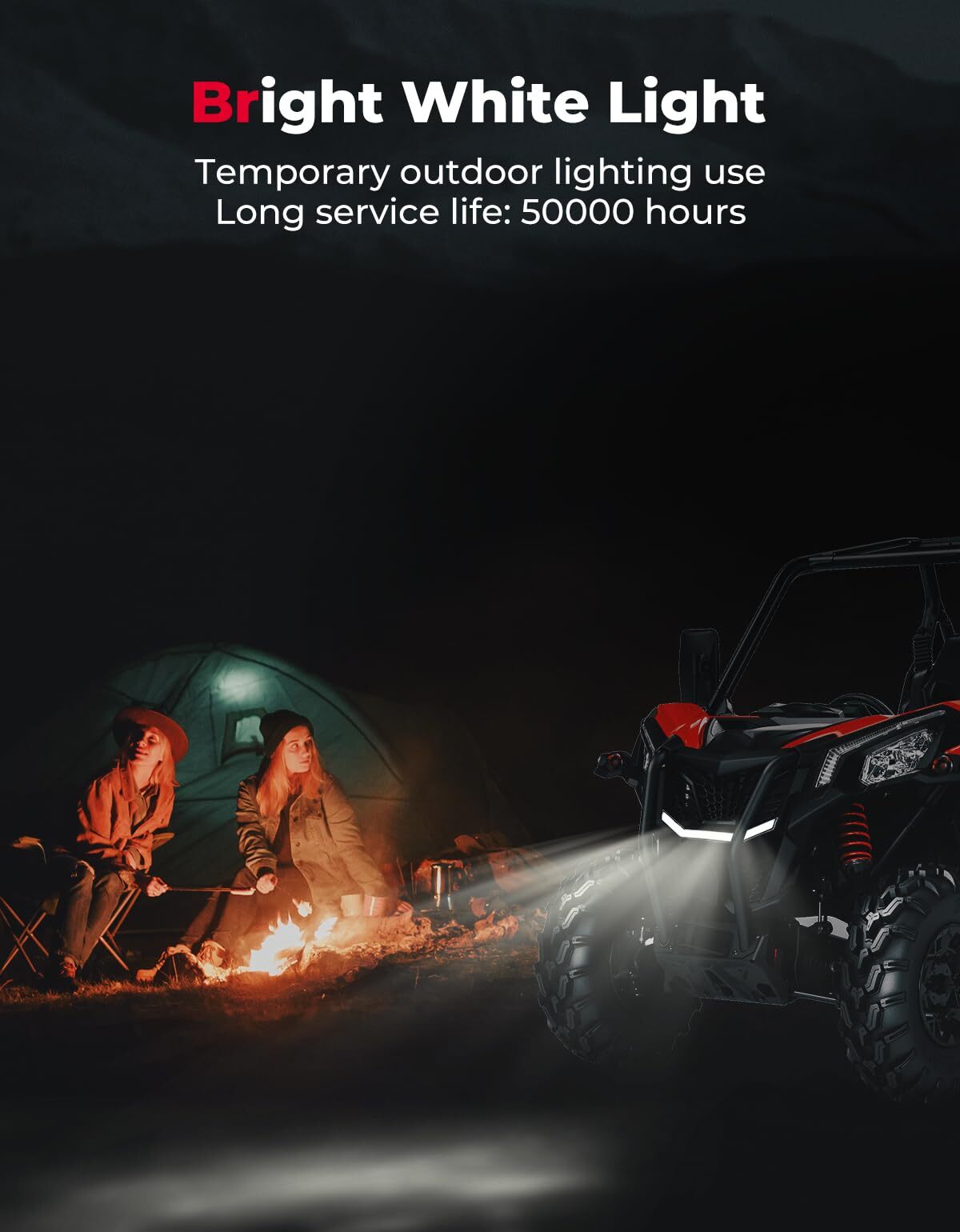 Kemimoto Can-Am Maverick Trail/Sport Front Grille Light LED Accent Light
