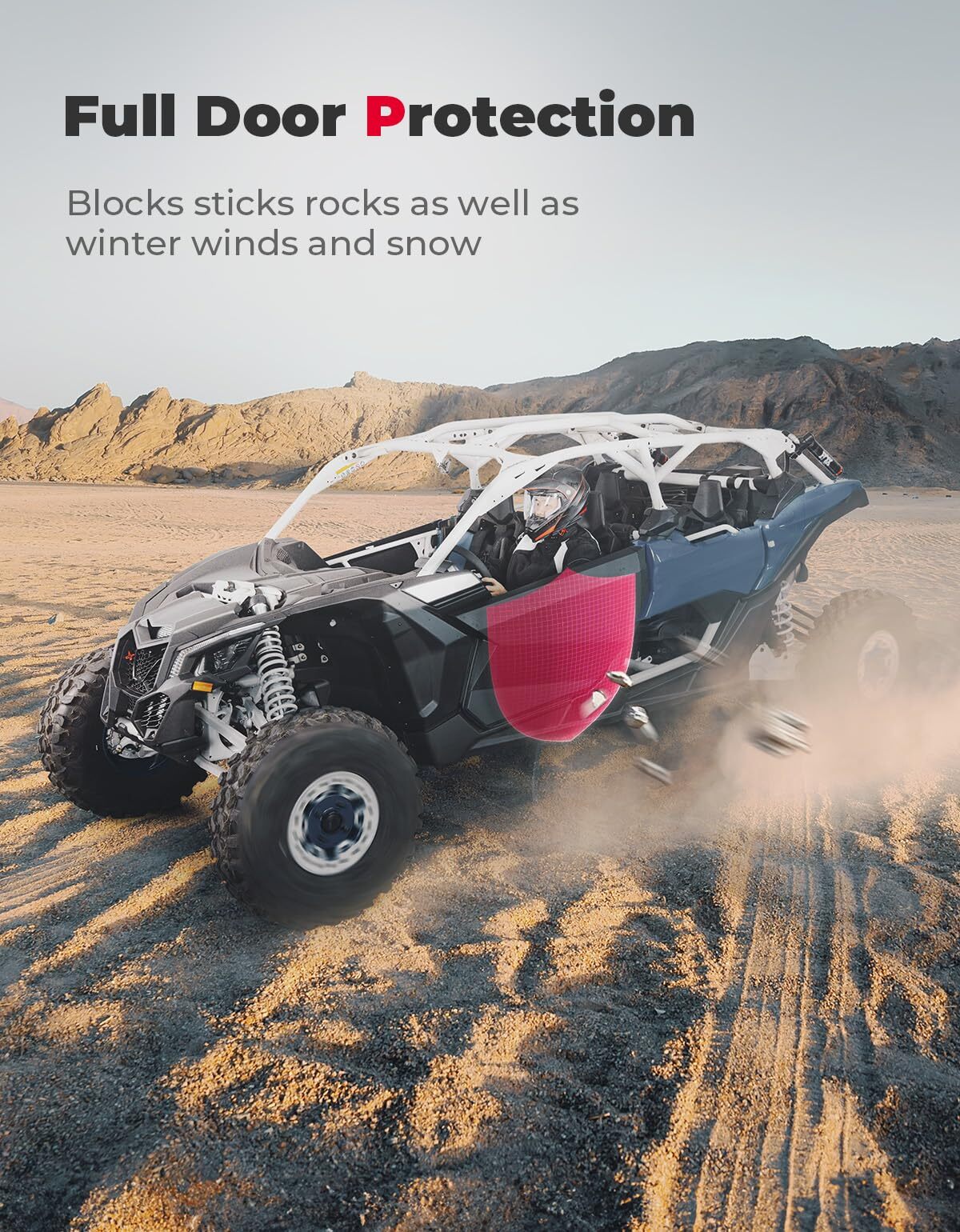 Kemimoto Can-Am Maverick X3 and X3 Max Set of Aluminum Front Full Doors