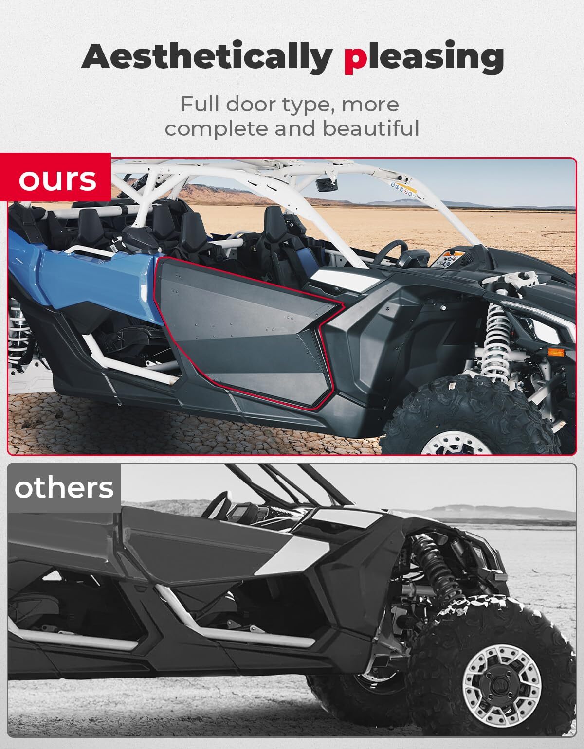 Kemimoto Can-Am Maverick X3 and X3 Max Set of Aluminum Front Full Doors