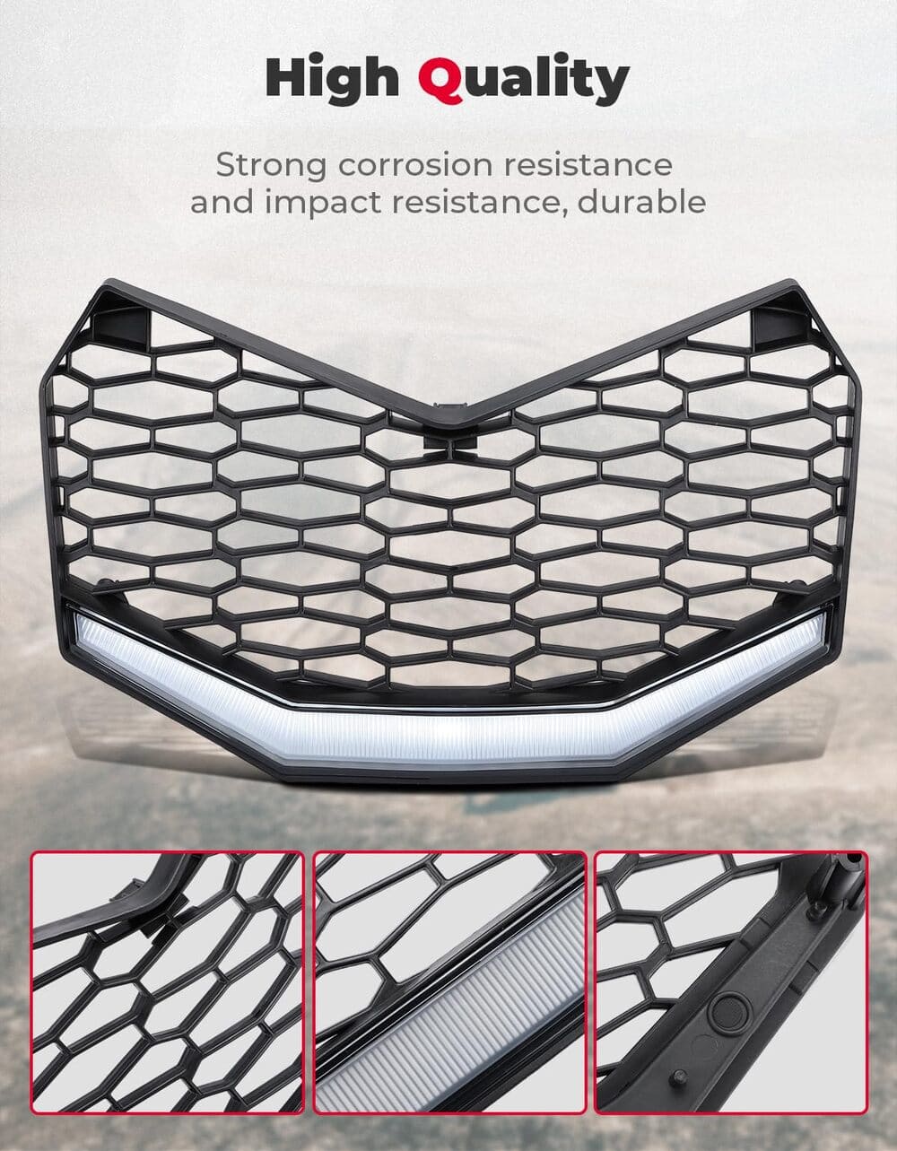 Kemimoto Can-Am Maverick X3 Front Bumper Mesh Grill
