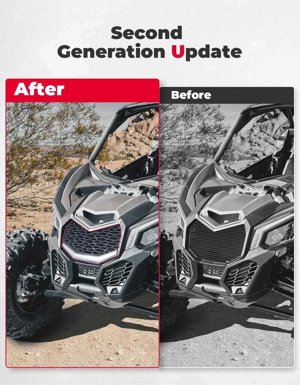 Kemimoto Can-Am Maverick X3 Front Bumper Mesh Grill