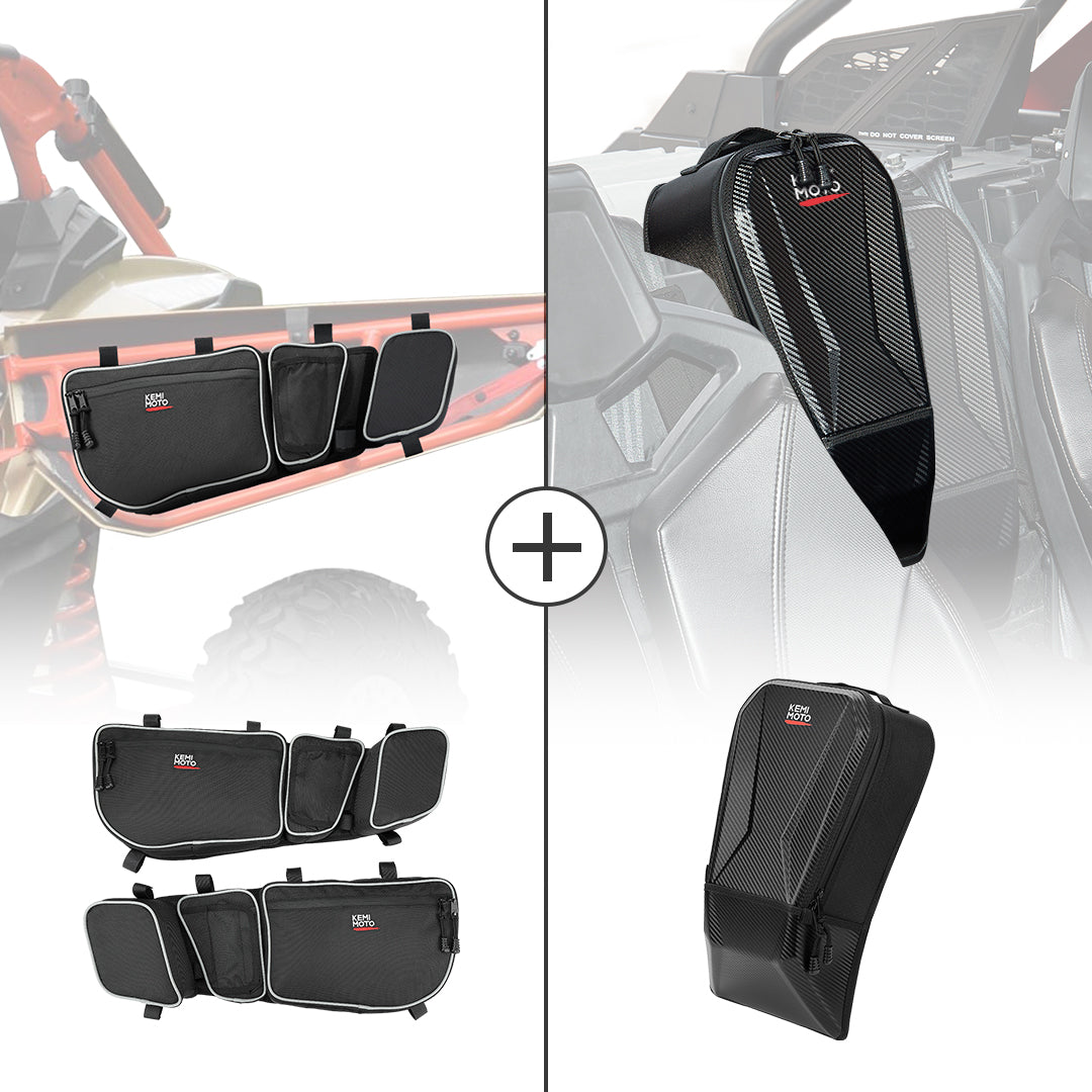 Kemimoto Can-Am Maverick X3 Front Door Bags & Center Storage Bag