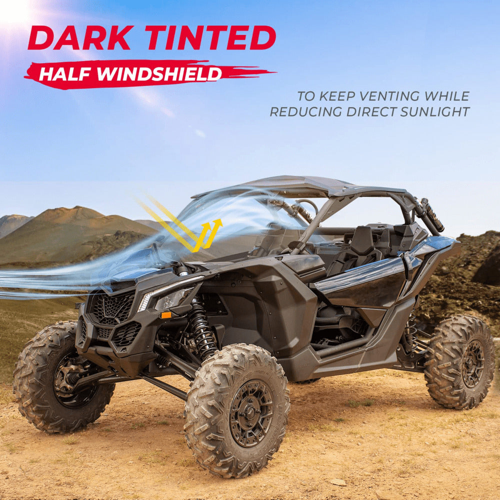 Kemimoto Can-Am Maverick X3 Front Half Windshield