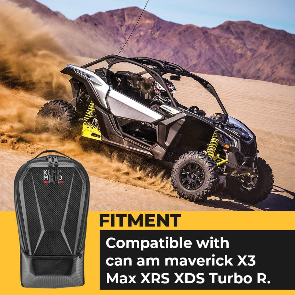 Kemimoto Can-Am Maverick X3 Front Lower Door Inserts & Center Storage Bag