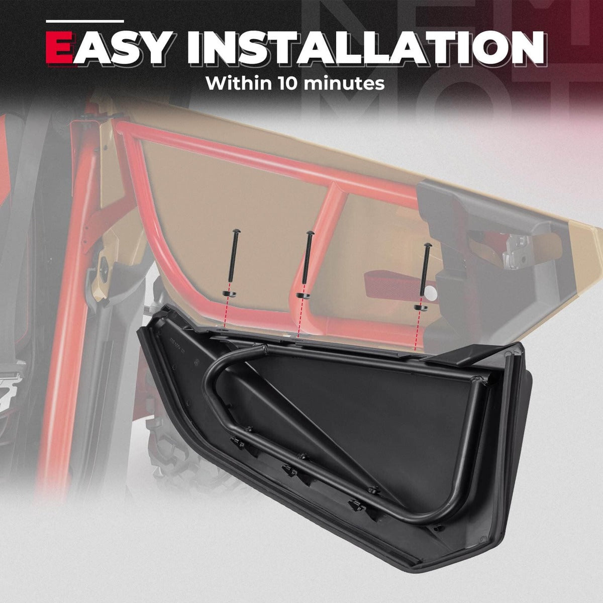 Kemimoto Can-Am Maverick X3 Front Lower Door Inserts & Heavy Duty Belts