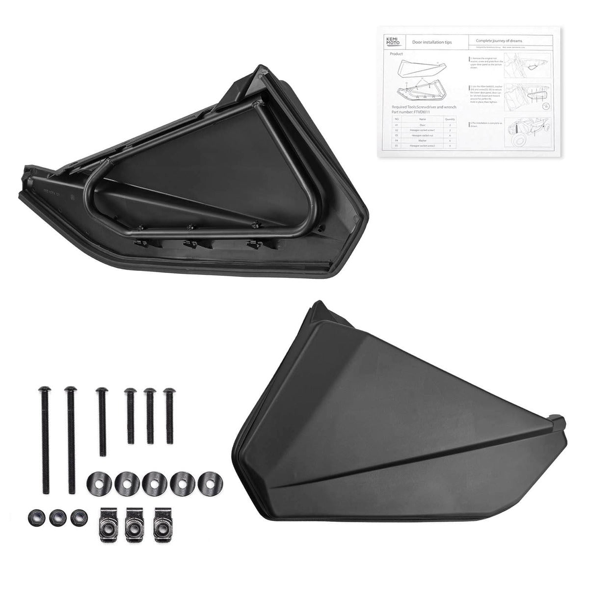 Kemimoto Can-Am Maverick X3 Front Lower Door Inserts & Heavy Duty Belts