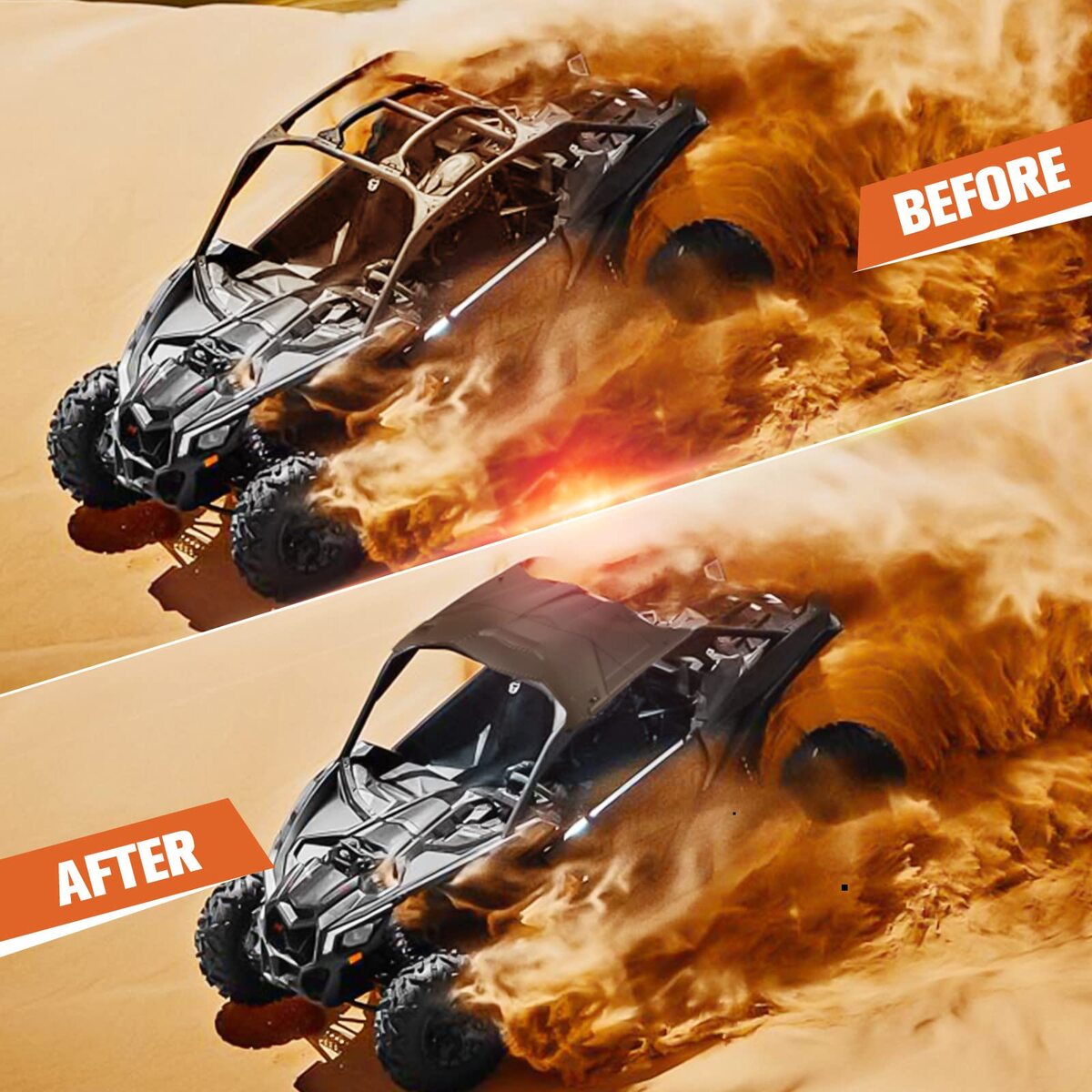 Kemimoto Can-Am Maverick X3 Front Lower Door Inserts & Plastic Roof