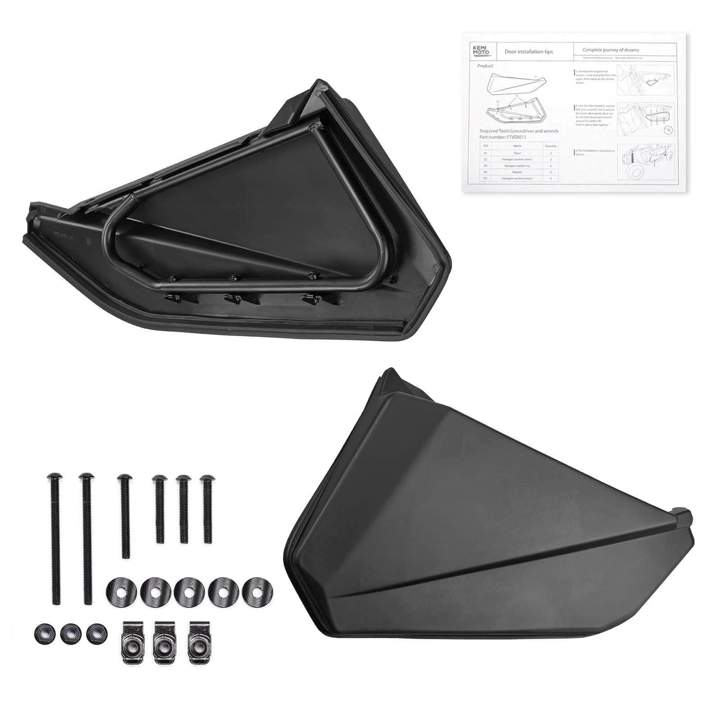 Kemimoto Can-Am Maverick X3 Front Lower Door Inserts & Roof