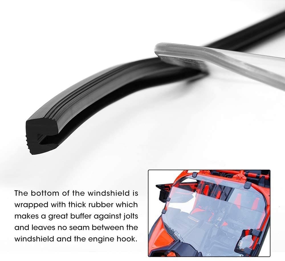 Kemimoto Can-Am Maverick X3 Full Windshield & Windshield Wiper & Windshield Washer