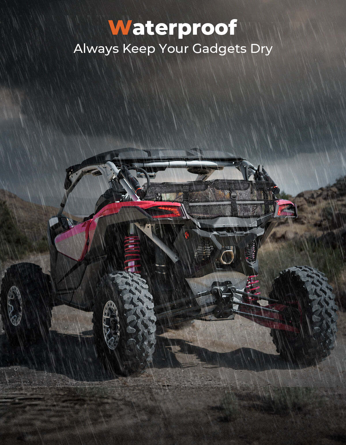 Kemimoto Can-Am Maverick X3/MAX Camo Rear Storage Bag