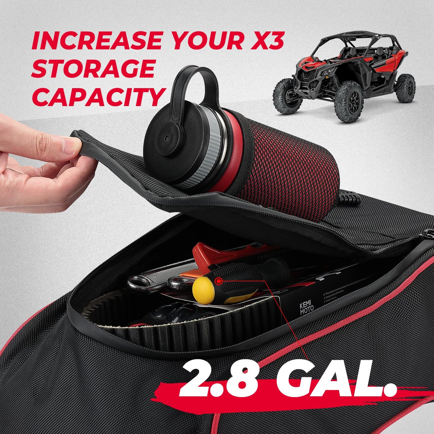 Kemimoto Can-Am Maverick X3/MAX Center Storage Bag