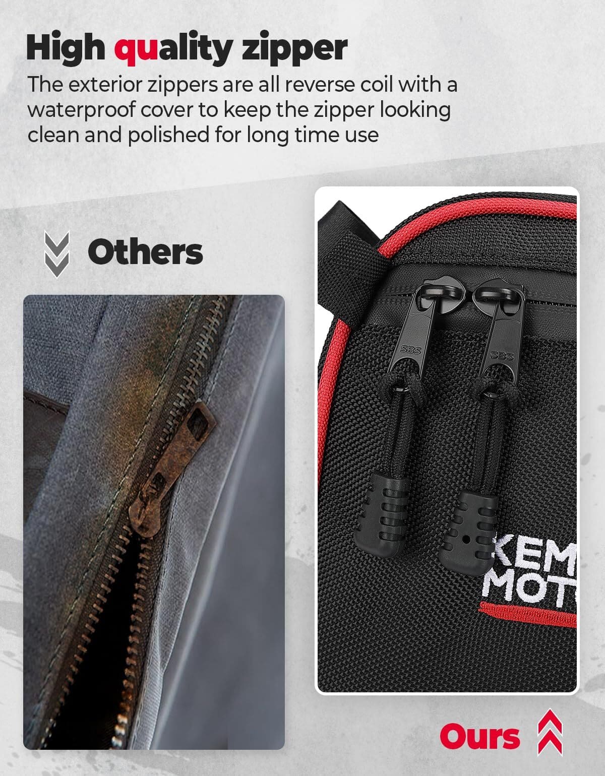 Kemimoto Can-Am Maverick X3 Max Front and Rear Door Bags Red