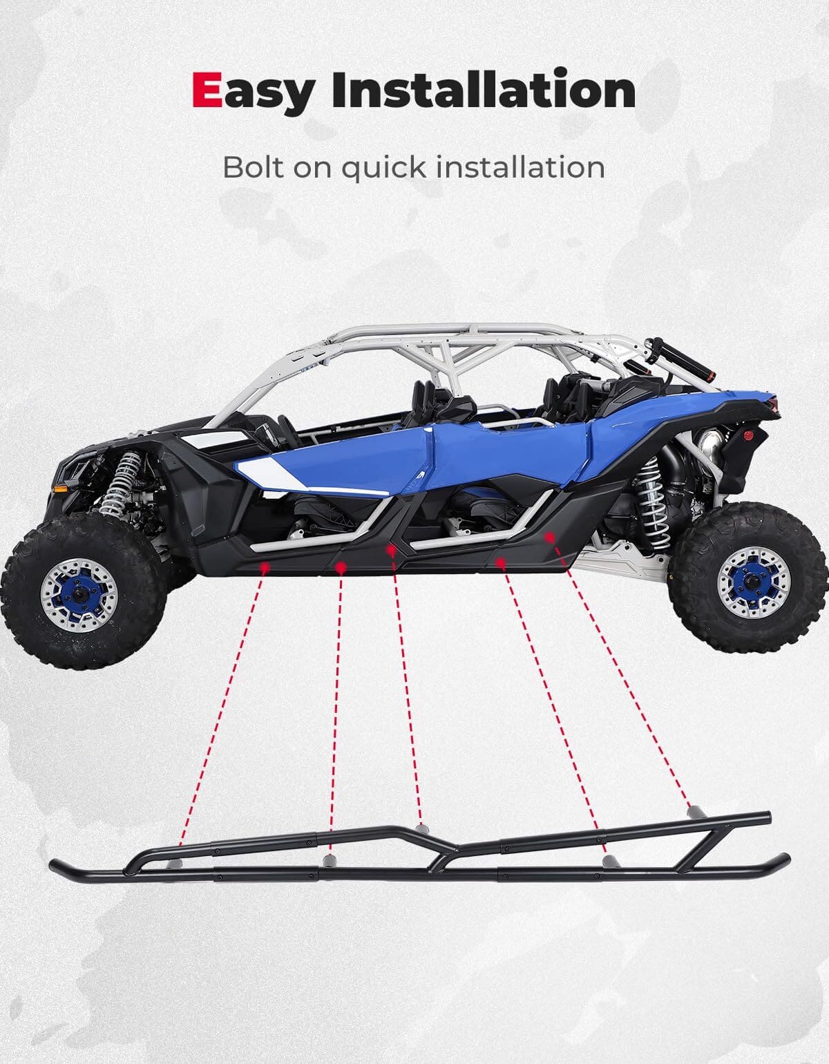 Kemimoto Can-Am Maverick X3 Max I Pair Nerf Bars/Rock Sliders
