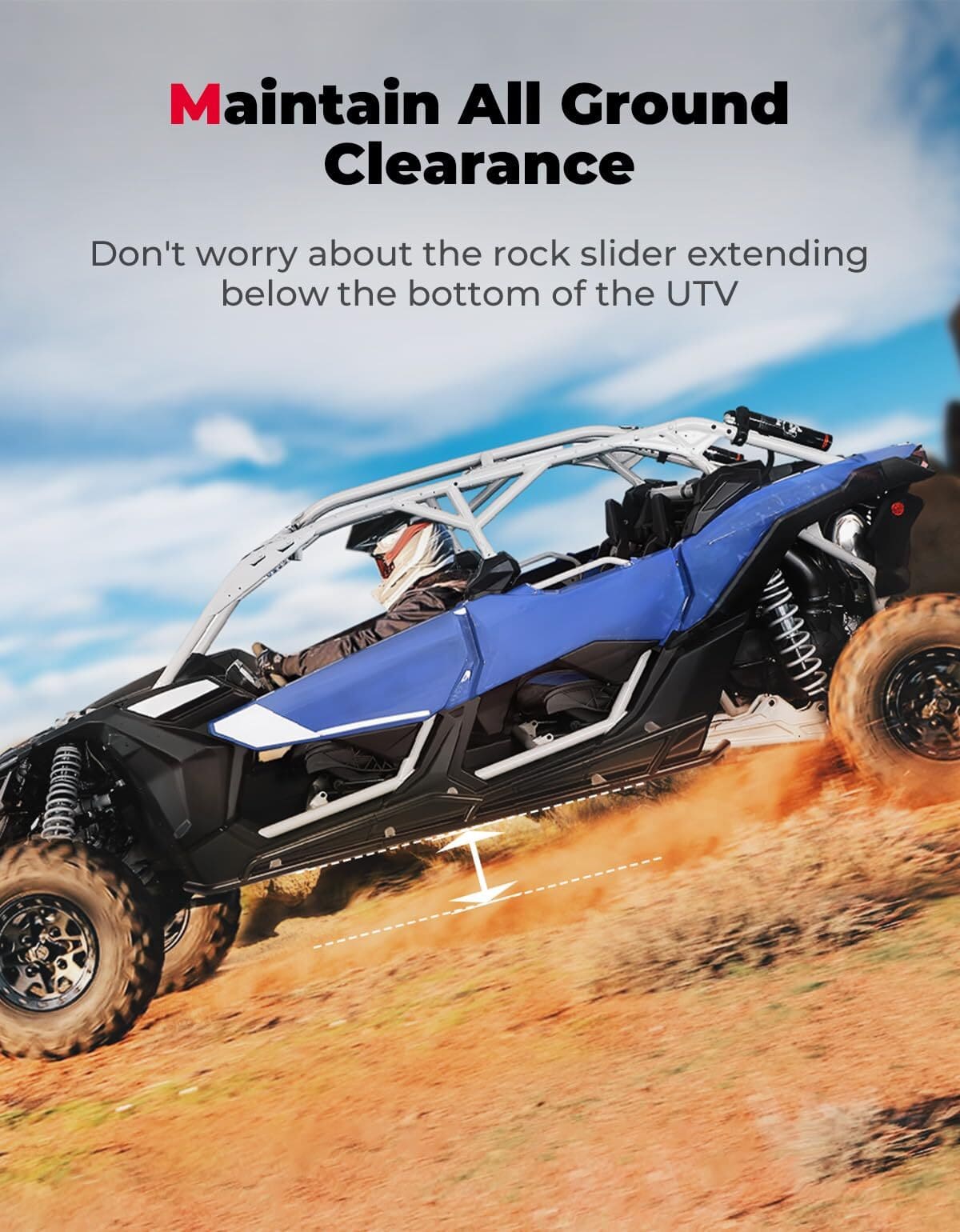 Kemimoto Can-Am Maverick X3 Max I Pair Nerf Bars/Rock Sliders