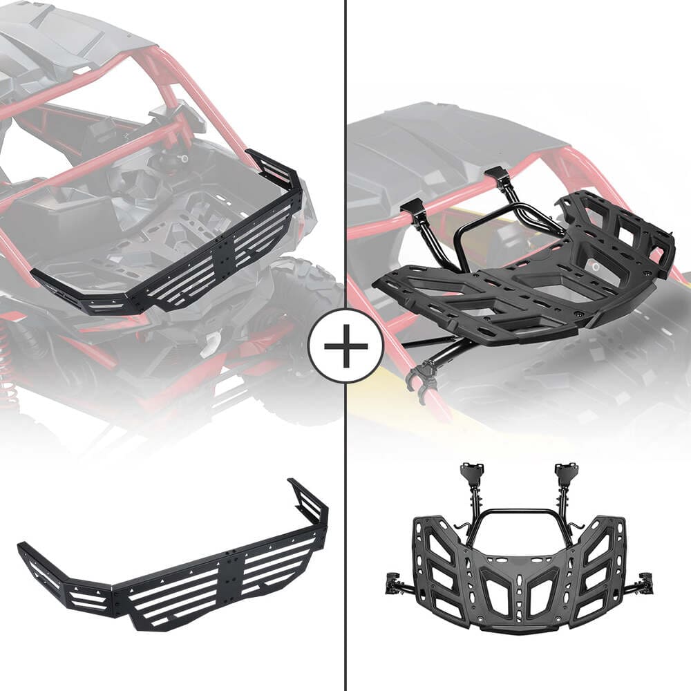 Kemimoto Can-Am Maverick X3/MAX LinQ Pivoting Rack & Rear Cargo Tailgate