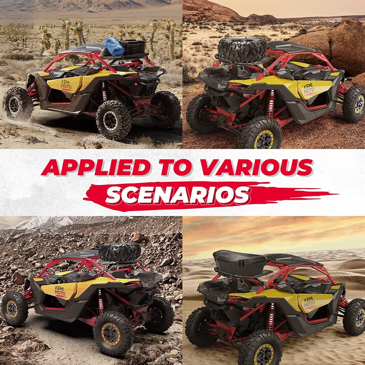 Kemimoto Can-Am Maverick X3/Max Linq Pivoting Rack & Rear Storage Bag