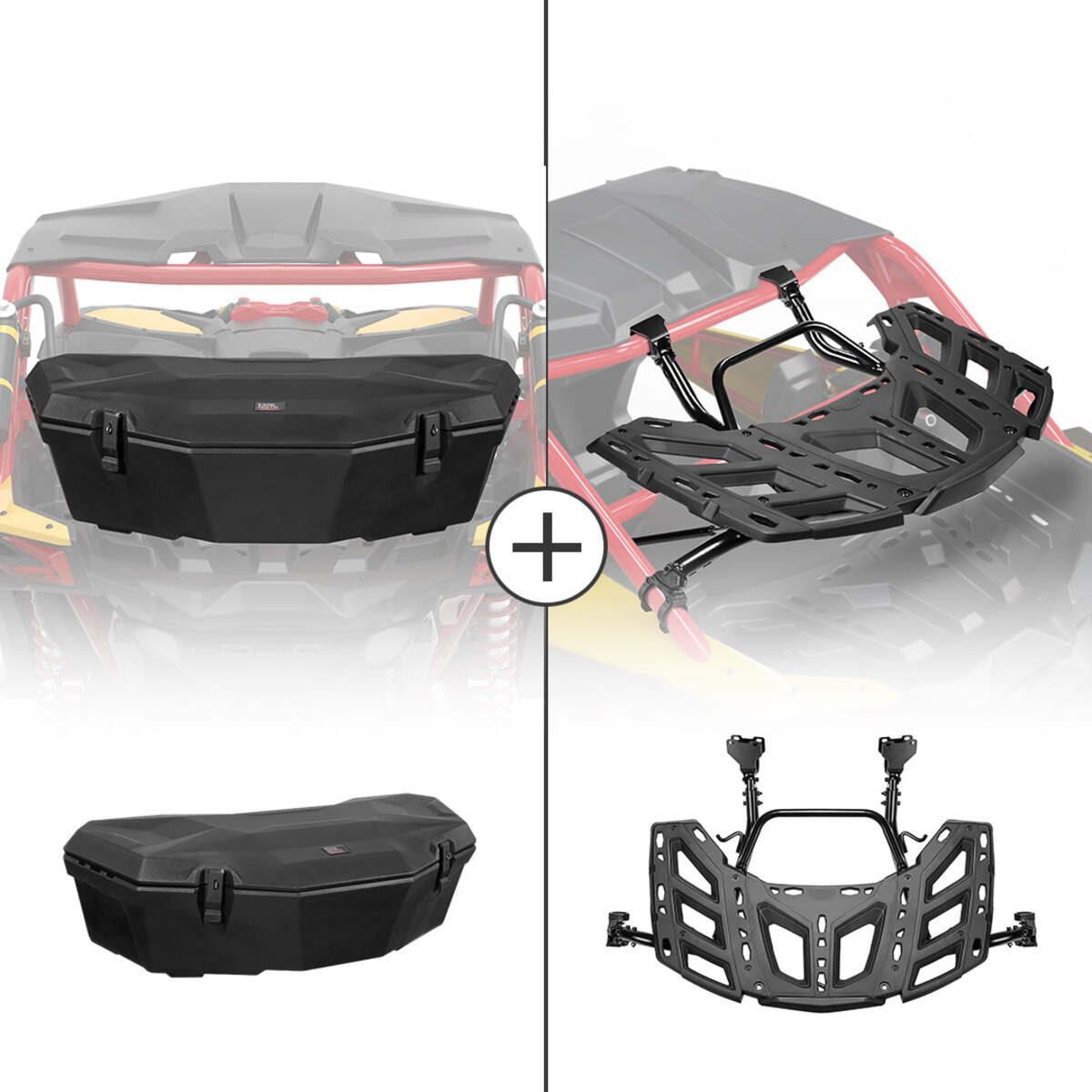 Kemimoto Can-Am Maverick X3/Max Linq Pivoting Rack & Rear Storage Box