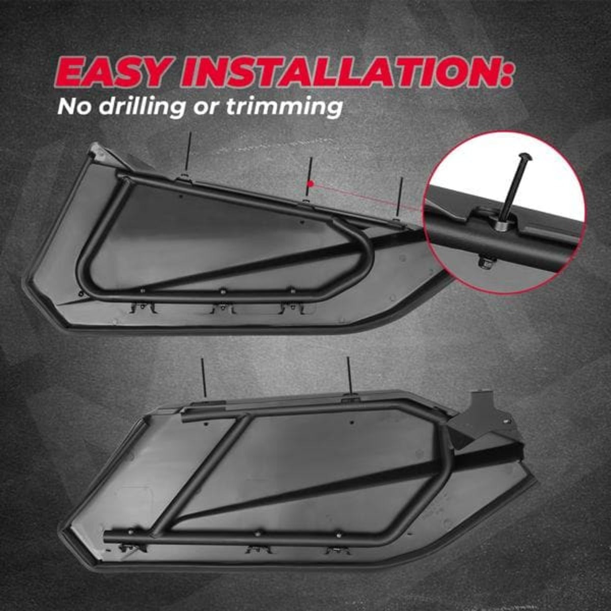 Kemimoto Can-Am Maverick X3 Max Lower Doors Panels Kit & Door Handle