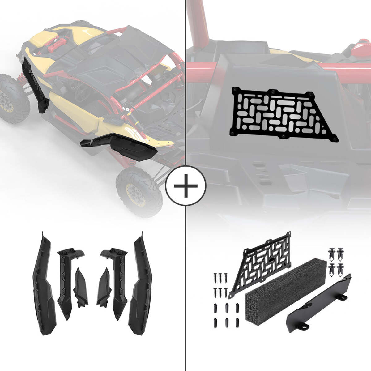 Kemimoto Can-Am Maverick X3 / Max Noise Reduction Kit & Max Mud Fender Flares