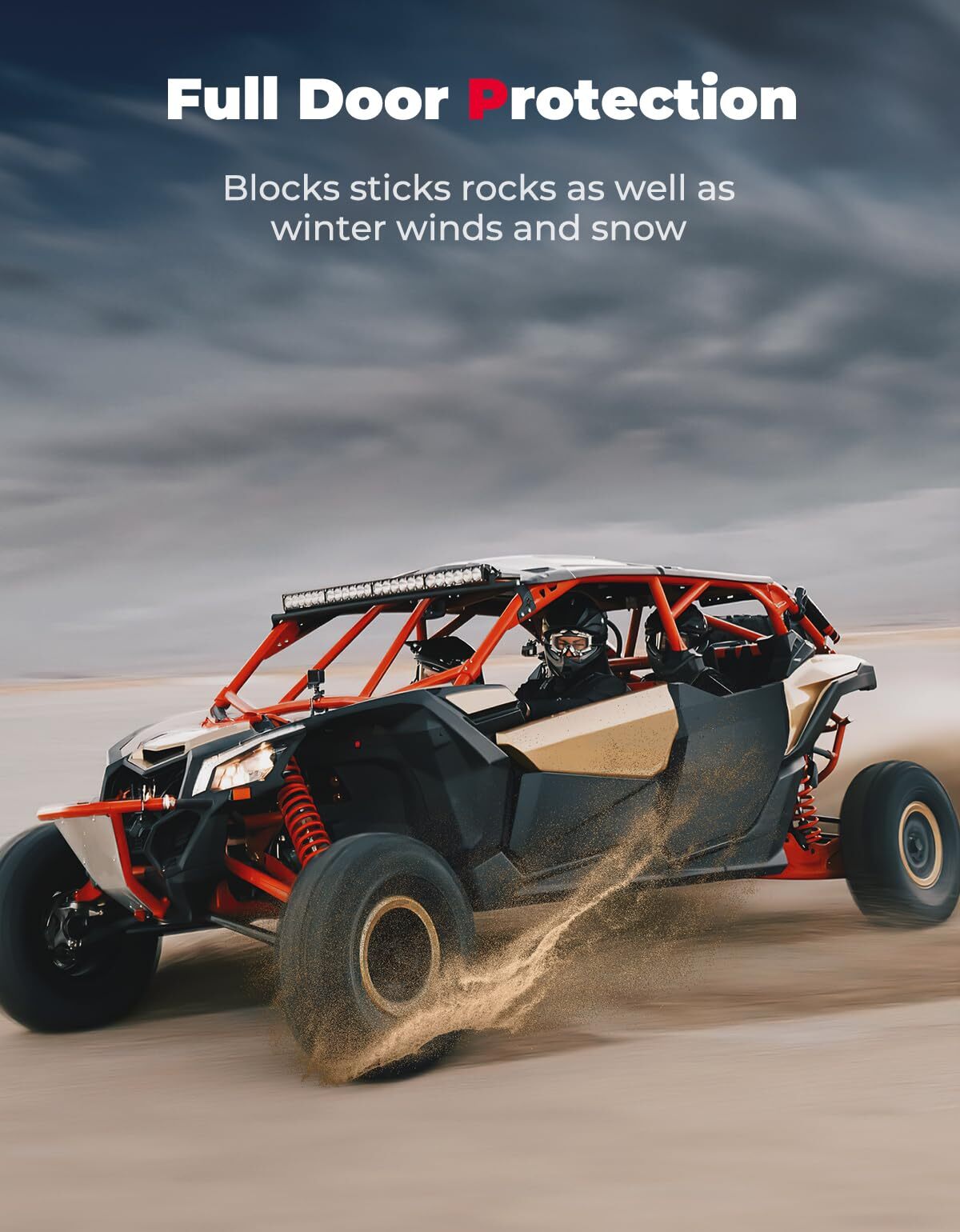 Kemimoto Can-Am Maverick X3 MAX Rear Full Doors Aluminum
