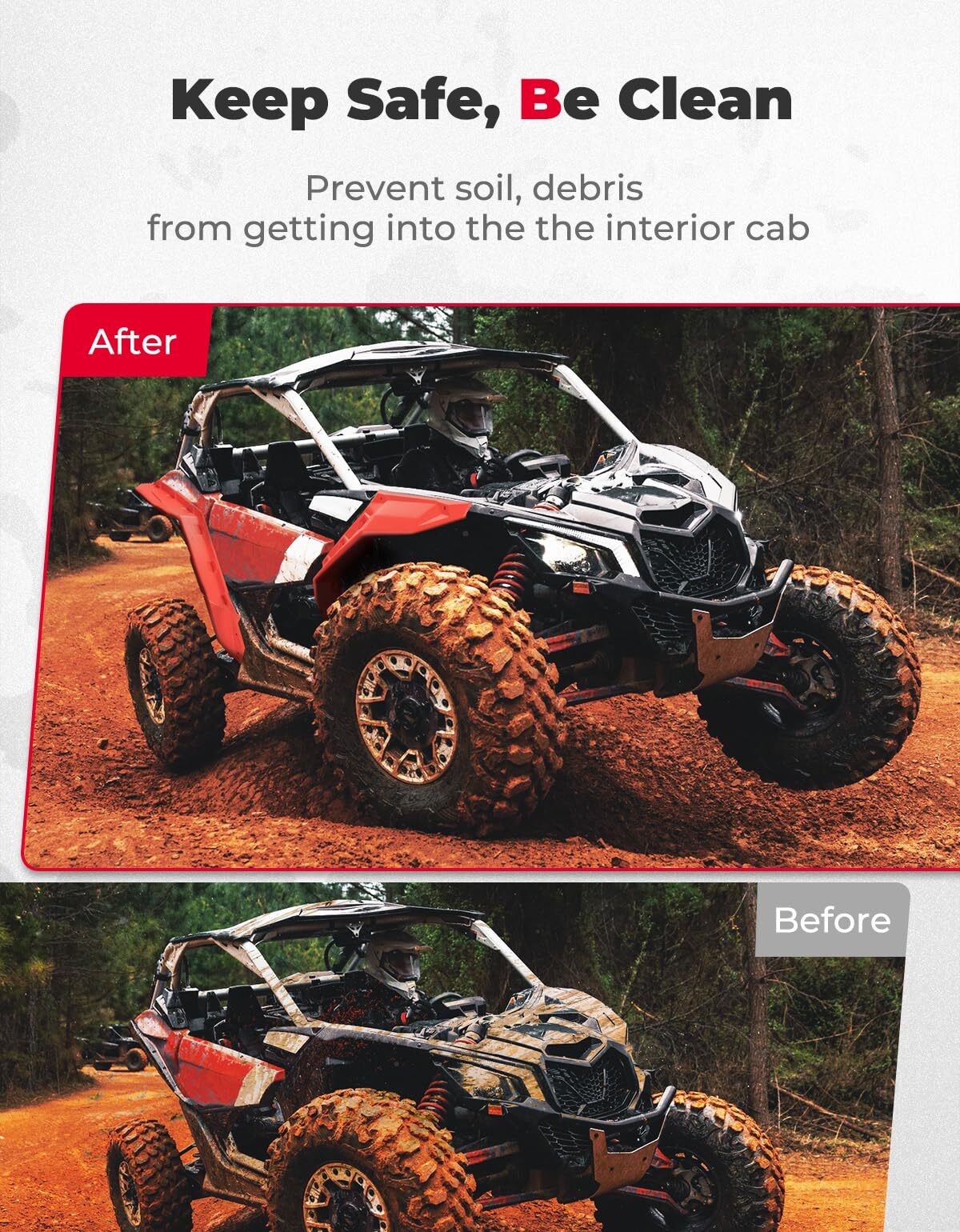 Kemimoto Can-Am Maverick X3 /MAX Red Fender Flares