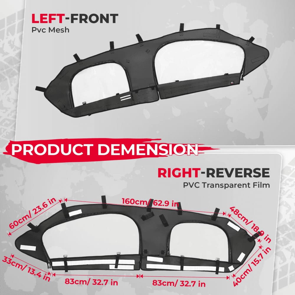 Kemimoto Can-Am Maverick X3 Max Soft Cab Enclosure Upper Doors