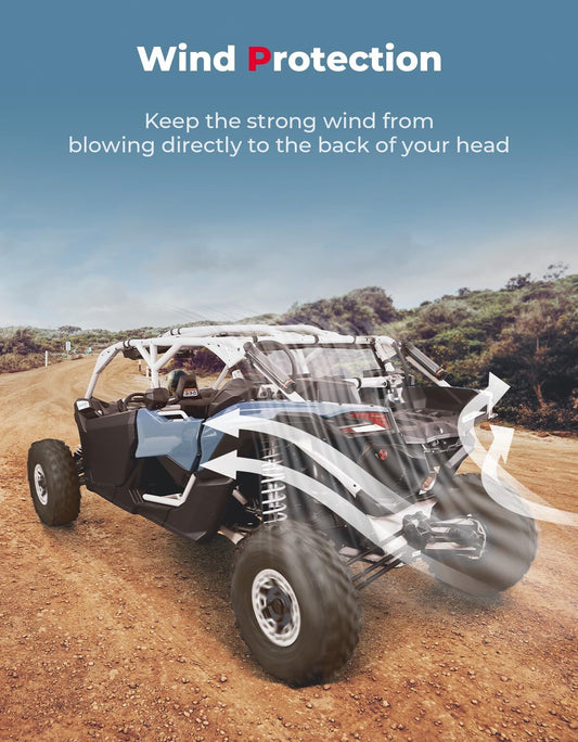 Kemimoto Can-Am Maverick X3 MAX Soft Rear Windshield Back Window