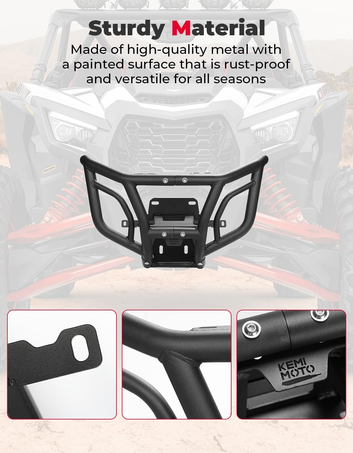 Kemimoto Can-Am Maverick X3 / MAX Spotlight Ready Front Bumper