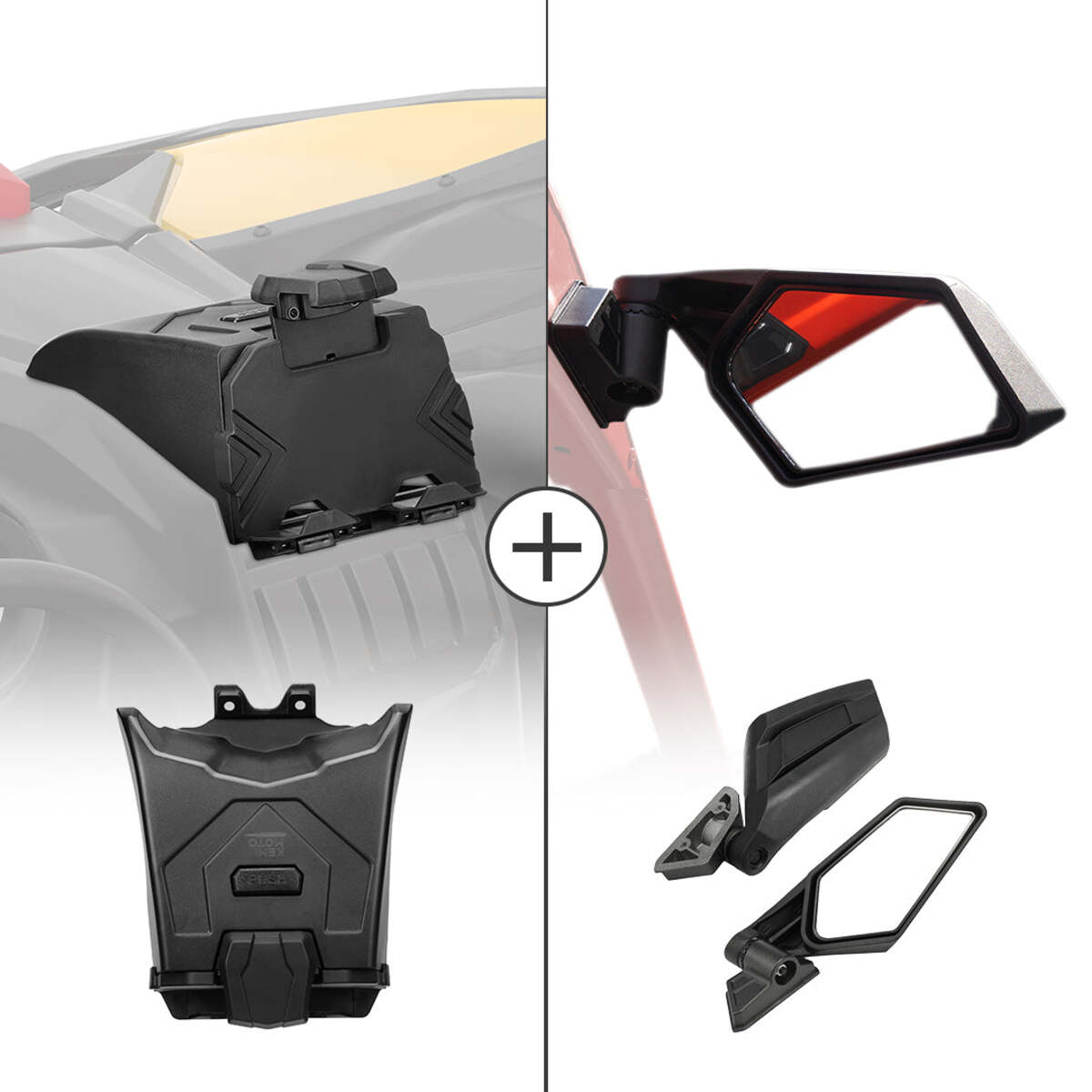 Kemimoto Can-Am Maverick X3/Max Tablet Holder & Side view Mirrors