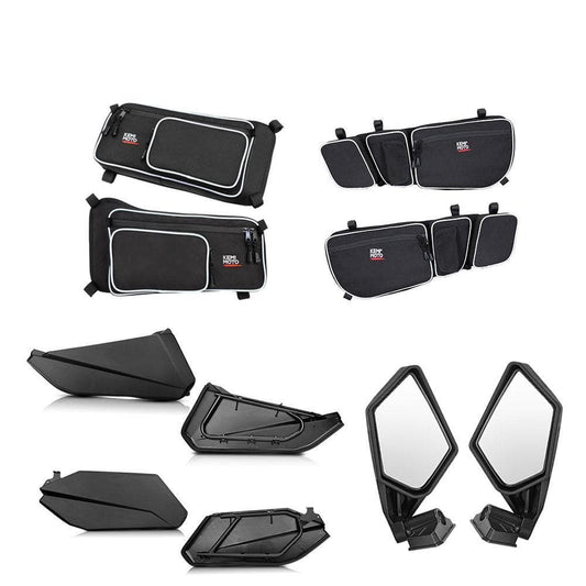 Kemimoto Can-Am Maverick X3/MAX Turbo R Door/Door Bags / Rear Side Mirror Combo