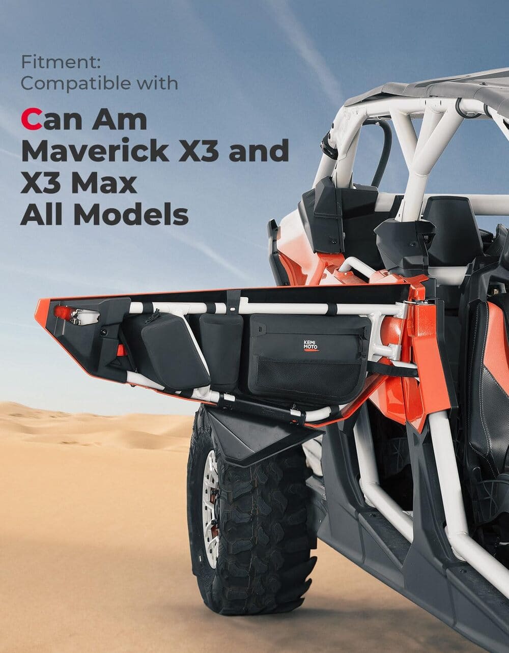Kemimoto Can-Am Maverick X3/MAX Water-Repellent Door Bags