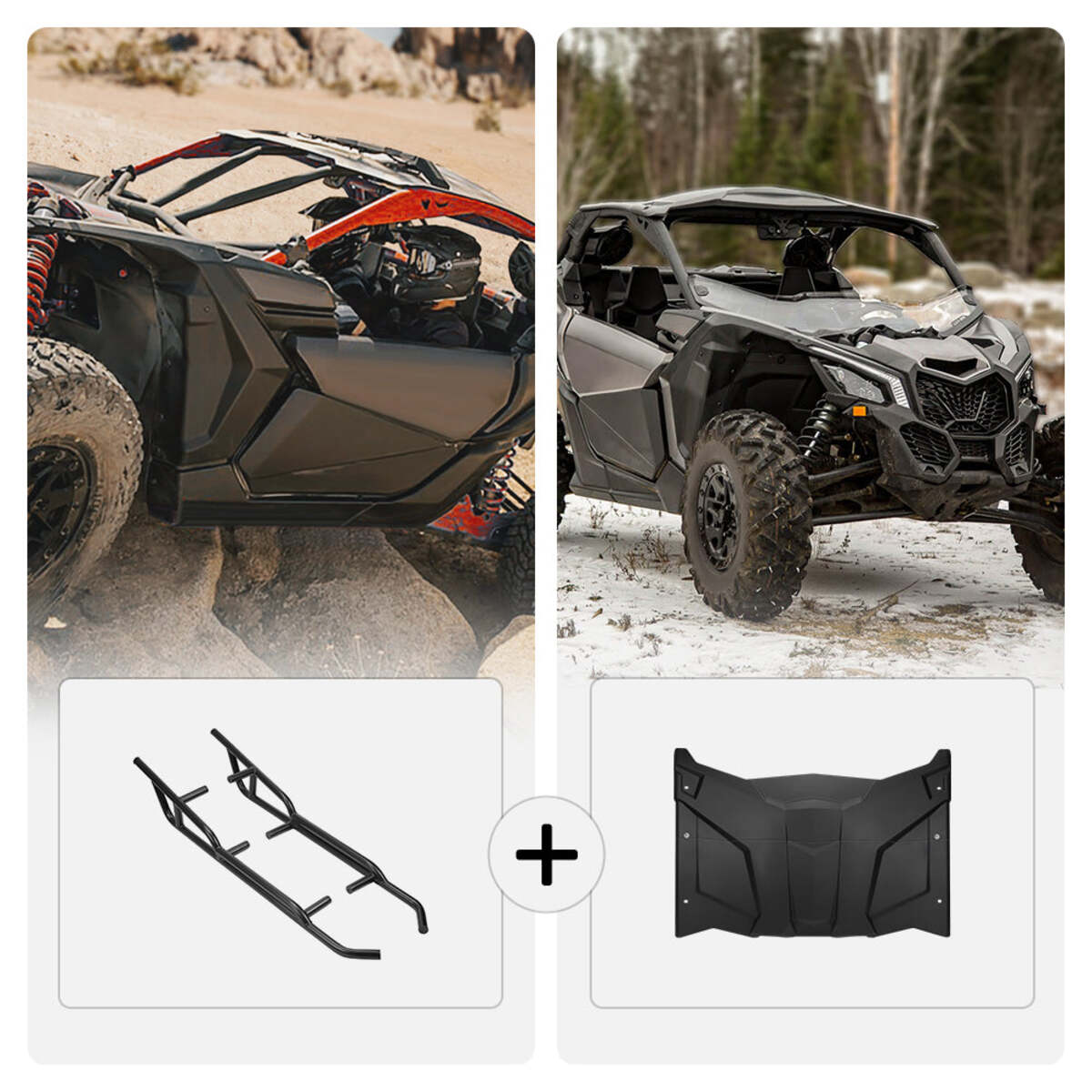 Kemimoto Can-Am Maverick X3 Plastic Roof & Nerf Bars