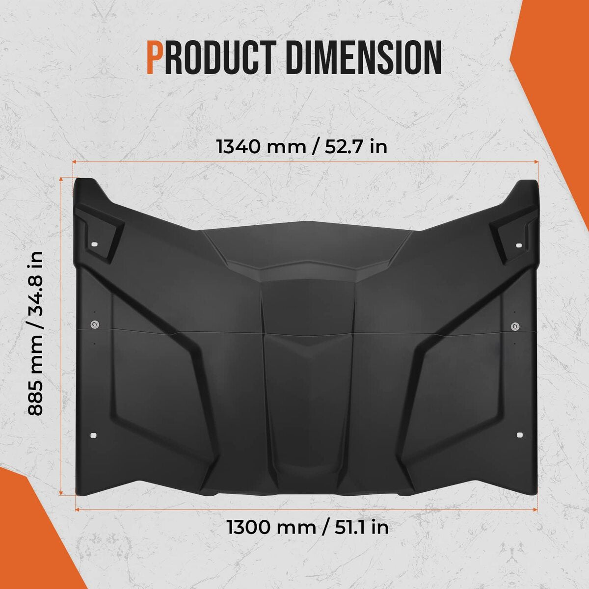 Kemimoto Can-Am Maverick X3 Plastic Roof & Nerf Bars
