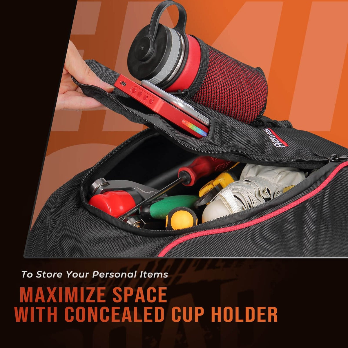 Kemimoto Can-Am Maverick X3 Side View Mirror & Console Storage Bag