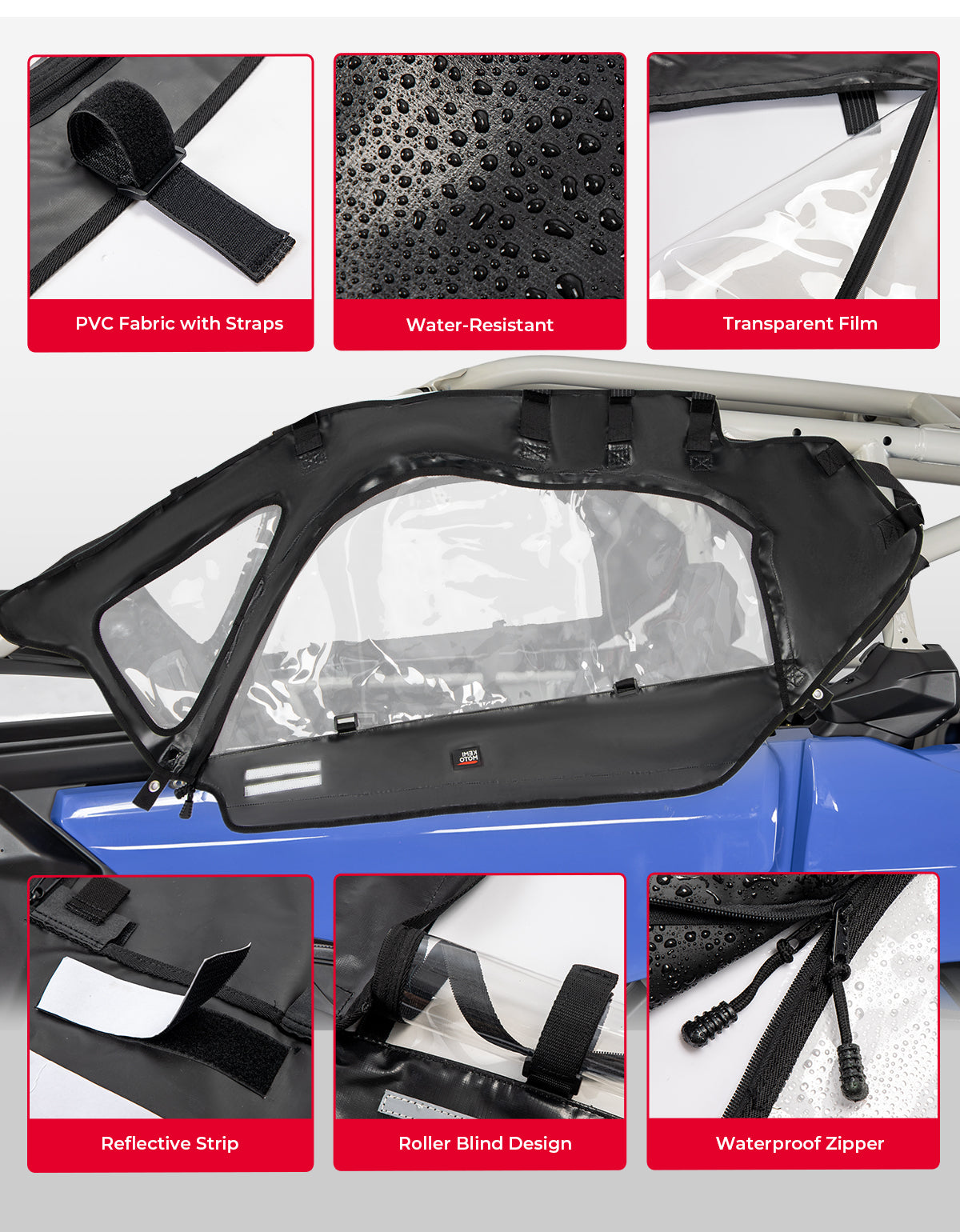 Kemimoto Can-Am Maverick X3 Soft Cab Enclosures & Rear Windshield
