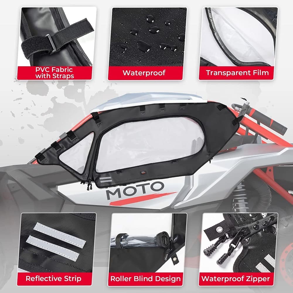 Kemimoto Can-Am Maverick X3 Soft Cab Enclosures Upper Windows