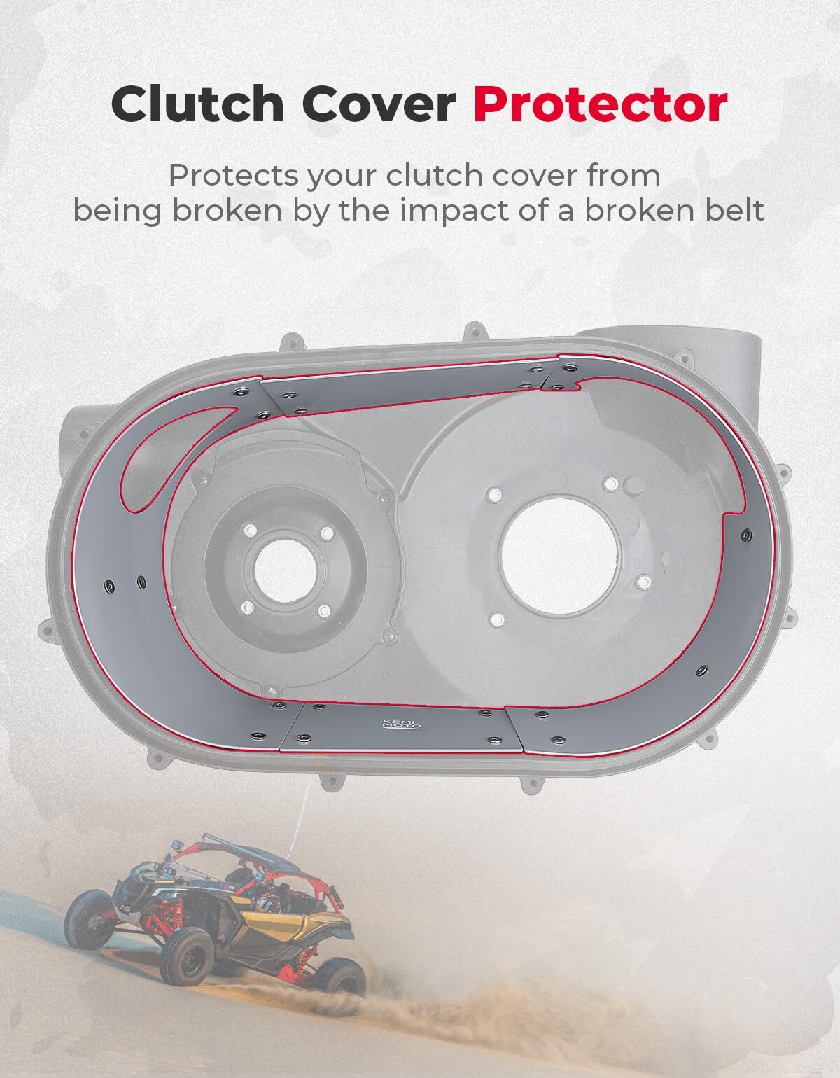 Kemimoto Can-Am Maverick X3 Stainless Steels Belt Inner Clutch Cover Guard
