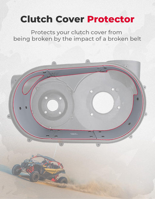 Kemimoto Can-Am Maverick X3 Stainless Steels Belt Inner Clutch Cover Guard