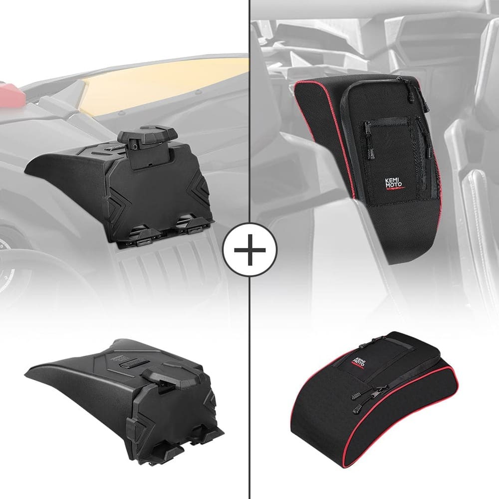 Kemimoto Can-Am Maverick X3 Tablet Holder & Console Storage Bag