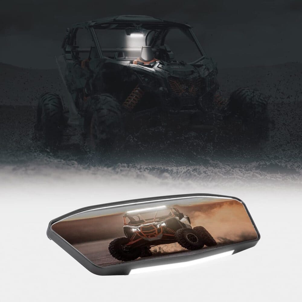 Kemimoto Can-Am Maverick X3/X3 MAX LED Rear Mirror w/Interior Lights