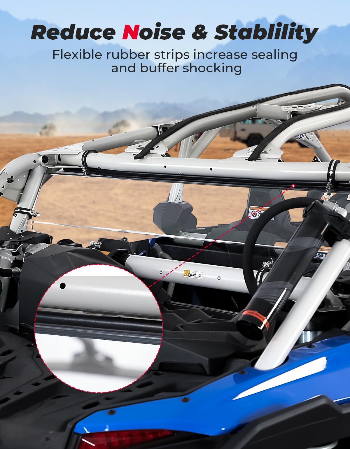 Kemimoto Can-Am Maverick X3/ X3 Max Upgraded Sealing Rear Windshield