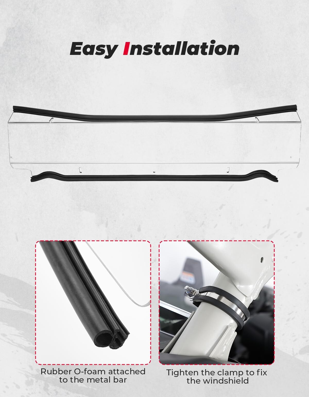 Kemimoto Can-Am Maverick X3/ X3 Max Upgraded Sealing Rear Windshield